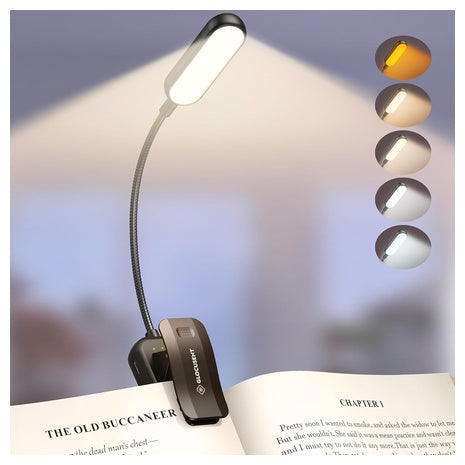 20-LED Rechargeable Books Lights W/ 5-Colors & 5 Brightness