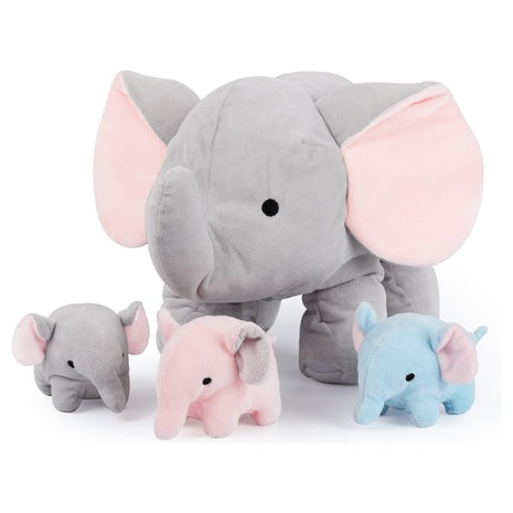 4-Piece Elephant Plush Toy Family Set