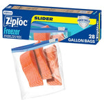 28 Ziploc Gallon Freezer Slider Bags