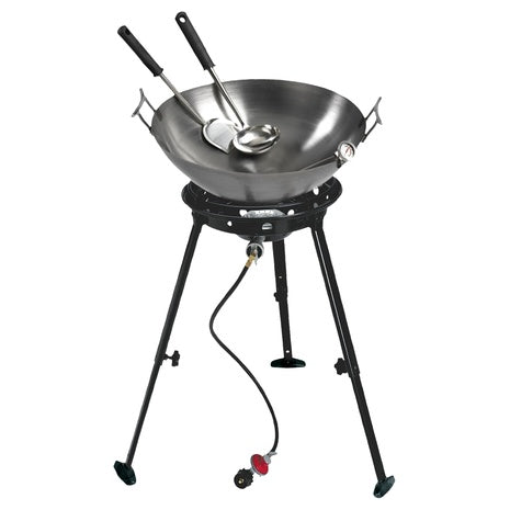 Eastman Outdoors 22" Carbon Steel Camping Wok Kit