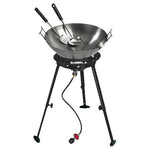Eastman Outdoors 22" Carbon Steel Camping Wok Kit