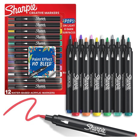 12-Pack Sharpie Acrylic Creative Markers