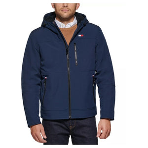 Tommy Hilfiger Men's Sherpa Lined Softshell Hooded Jacket