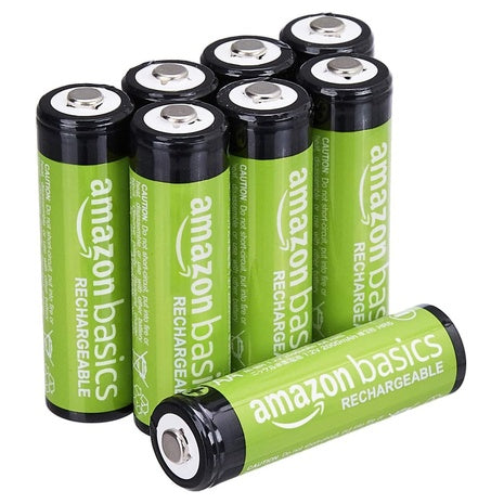 8 Amazon Basics Rechargeable AA Batteries