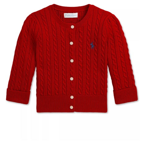 Polo Ralph Lauren Baby Girls Cable Knit Cotton Cardigan