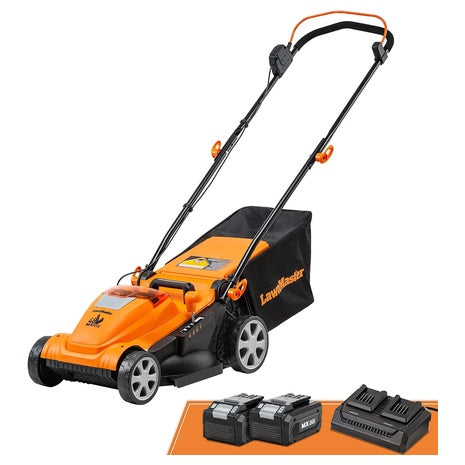 15" LawnMaster Cordless Brushless Lawn Mower With Battery & Charger