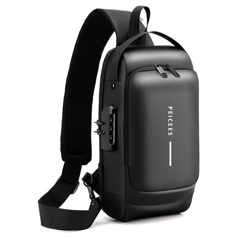 Men's Anti Theft Proof Sling Crossbdoy Leather Backpack