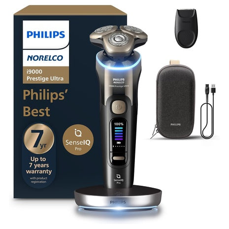 Philips Norelco Shaver i9000 Prestige Ultra Wet & Dry Electric Shaver with SenseIQ