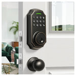 Smart Keyless Entry Door Lock with 2 Knobs