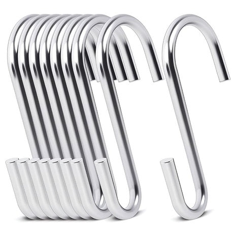 30-Pack Silver S Hooks For Hanging (2.4")