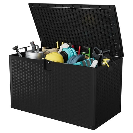 GarveeLife 120-Gallon Outdoor Storage Box W/ Hydraulic Air Rod
