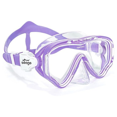 Kids Swim Goggles Snorkel Diving Mask For Youth (Purple)