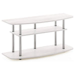 Furinno Frans Turn-N-Tube 3-Tier TV Stand For TV Size Up To 46''