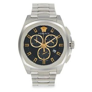 Versace Men's Geo Chrono Stainless Steel Bracelet Watch