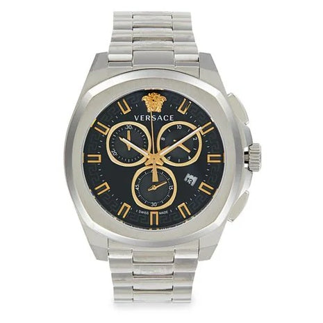 Versace Men's Geo Chrono Stainless Steel Bracelet Watch