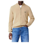 Lacoste Men's Zip Up High Neck Cotton Sweater