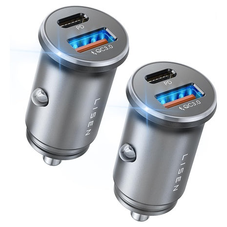 2-Pack Lisen 48W USB-C Car Chargers