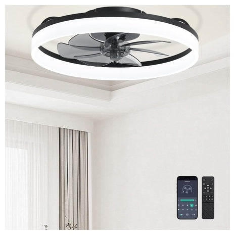 20 Low Profile Flush Mount Modern Black Ceiling Fans