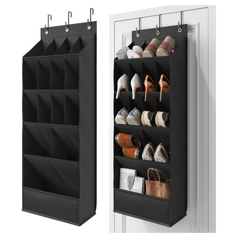Over The Door Shoe Organizer W/ 15 Large Deep Pockets