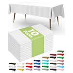 10 White 54 x 108 Disposable Tablecloths