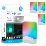 4-Pack GE Color-Changing LED Night Light w/ Dusk to Dawn Sensor