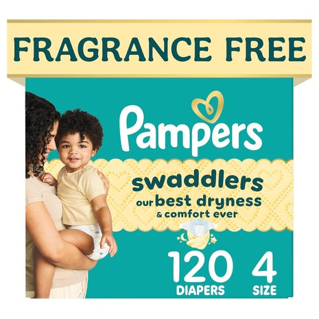120 Pampers Swaddlers Size 4 Diapers