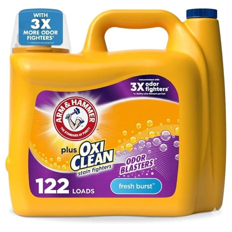 122 Loads Arm & Hammer Plus OxiClean Odor Blasters Liquid Laundry Detergent