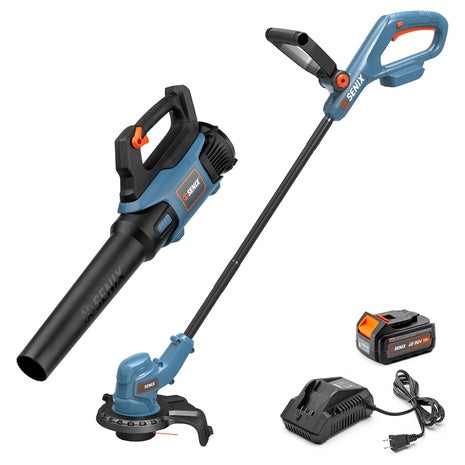 Senix 10'' 20V Max Straight Shaft Cordless String Trimmer & Blower Combo Kit