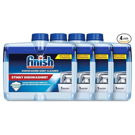 4 Finish Dishwasher Cleaner Liquid Bottles