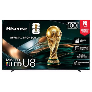 100" Hisense U8 Series ULED Mini-LED 4K UHD Smart Google TV
