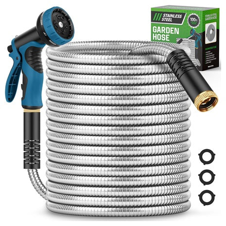 100-Ft Stainless Steel Garden Hose