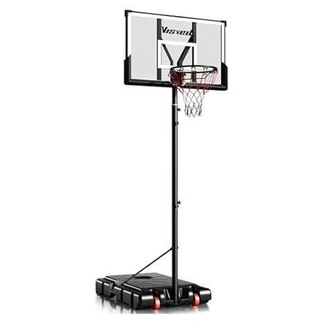 Portable Basketball Hoop System With Adjustable Height 5.7-10ft