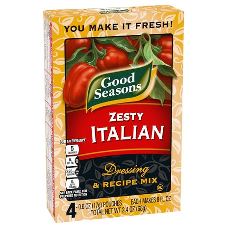 4 Packets Good Seasons Zesty Italian Dressing Mix