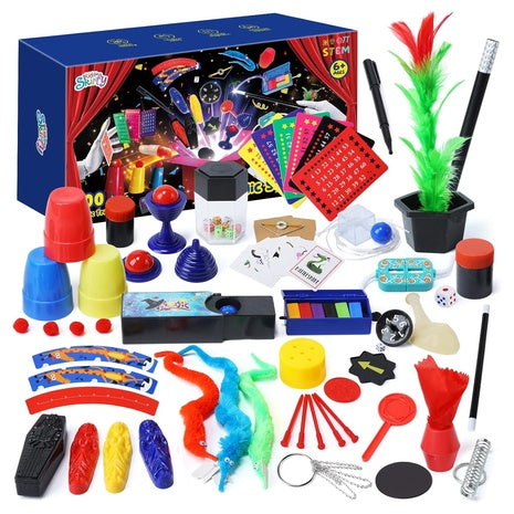 Magic Starter Kit with 100+ Tricks, Magic Wand + Dice