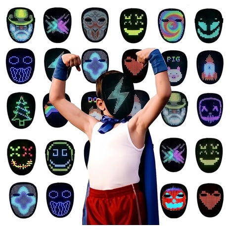 LED Light-Up Mask with Gesture Sensing