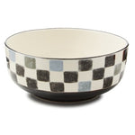 Black Check Serving Bowl