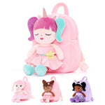 Toddler Backpack with Detachable Plush Doll