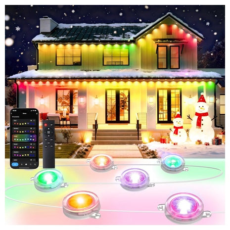 50-Ft Smart RGBIC Outdoor Permanent Lights
