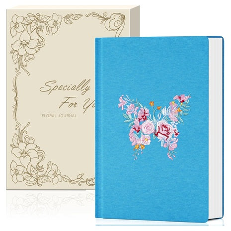 Minicagie Embroidered Fabric Journal With Gift Box