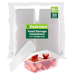 50-Pack Freshware Deli Food Storage Containers with Lids