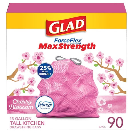 90 Glad ForceFlex MaxStrength 13-Gallon Trash Bags