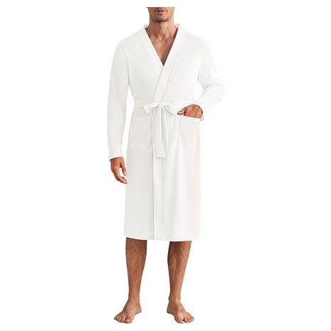 Men's Lightweight Waffle Knit Robe