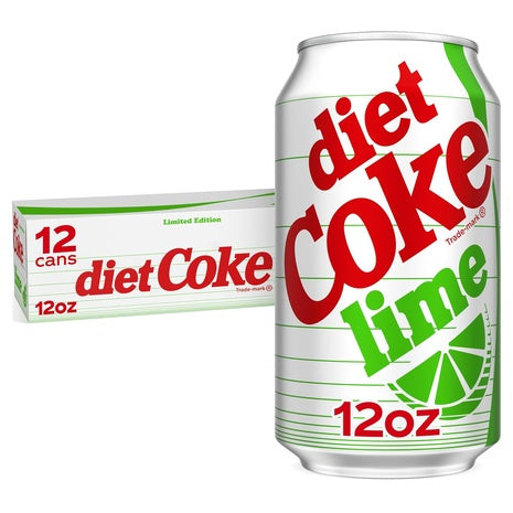36 Cans Of Diet Coke Lime Soda