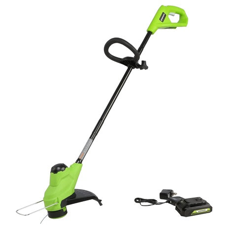 10" Greenworks 24V Cordless String Trimmer With Battery and Charger