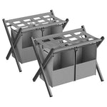 2 Luggage Racks with 2 Removable Laundry Bags
