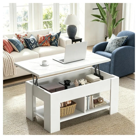 Sparta Black Lift Top Extendable Coffee Table With Storage