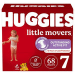 68 Huggies Little Movers Size 7 Diapers