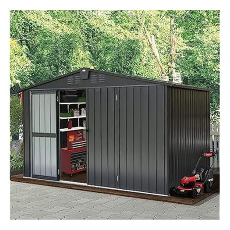 10ft X 8ft Ritsu Outdoor Storage Shed With Lockable Door