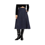 Women's High-Waisted Jean Midi Skirt