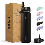 24-Oz Insulated Stainless Steel Water Bottle With Straw Lid (Various)